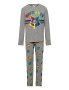 Pyjalong Pyjamas Set Grey Harry Potter