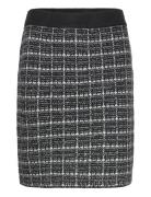 Viaudrey Check Knit Skirt /Ka Kort Kjol Black Vila