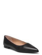 Londyn Burnished Leather Ballet Flat Ballerinaskor Ballerinas Black La...