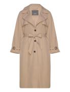 Carchloe Trenchcoat Single B.otw Trench Coat Rock Beige ONLY Carmakoma