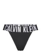 High Leg Thong Stringtrosa Underkläder Black Calvin Klein