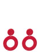 Circle Earrings No.1, Juicy Red Örhänge Smycken Red Papu