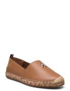 Th Leather Flat Espadrille Sandaletter Expadrilles Låga Brown Tommy Hi...