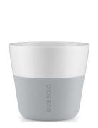 2 Lungo-Mugg Marble Grey Home Tableware Cups & Mugs Coffee Cups Grey E...