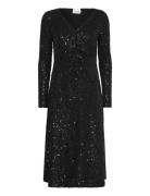 Verona Midi Dress Knälång Klänning Black Noella