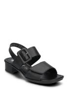 62663-01 Sandal Med Klack Black Rieker