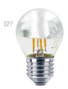 E3light Laes Led Filament G45 E27 827 250Lm Krom Topparpejl Silver