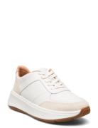 F-Mode Leather/Suede Flatform Sneakers Låga Sneakers White FitFlop