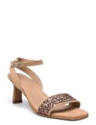 ANGULUS Sandals - Block Heels Beige