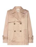 Mmsilma Short Trenchcoat Trench Coat Rock Beige MOS MOSH