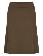 Heavy Knit Skirts Knälång Kjol Brown Marc O'Polo