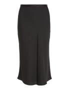 Recycled Cdc Bias Cut Midi Skirt Knälång Kjol Black Calvin Klein