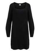 Viril L/S Detail Knit Dress/1 Dresses Knitted Dresses Black Vila