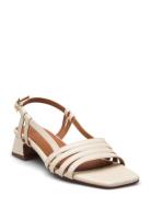 Sandals Sandal Med Klack Cream Billi Bi