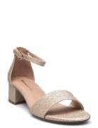 Women Sandals Sandal Med Klack Gold Tamaris