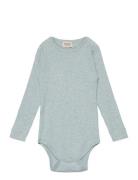 Plain Body Ls Bodies Long-sleeved Blue MarMar Copenhagen