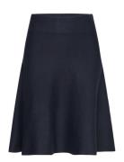 Cuannemarie Skirt Knälång Kjol Navy Culture