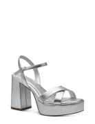 Women Sandals Sandal Med Klack Silver Tamaris