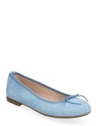 Biamadison Ballerina Suede Ballerinaskor Ballerinas Blue Bianco