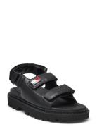 Tjw Fancy Sandal Platta Sandaler Black Tommy Hilfiger