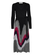 Dvf Reiko Dress Knälång Klänning Black Diane Von Furstenberg