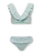 Kogmalibu Glitter Bikini Set Acc Bikini Green Kids Only