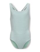 Kogmalibu Glitter Swimsuit Acc Baddräkt Badkläder Blue Kids Only