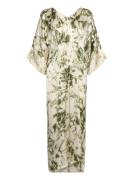 Fracture Kaftan Dress - Lucca Maxiklänning Festklänning Green Rabens S...