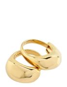 Light Recycled Ring, 2-In-1 Set Ring Smycken Gold Pilgrim