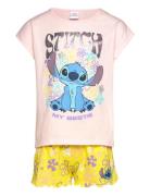Set 2P Short + Ts Pyjamas Set Multi/patterned Lilo & Stitch