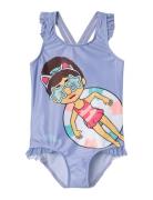 Nmfmedina Gabby Swimsuit Bfu Baddräkt Badkläder Blue Name It