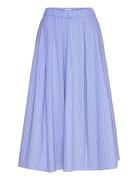 Jorina A-Line Skirt Knälång Kjol Blue Stylein