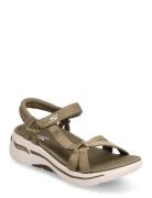 Womens Gowalk Arch Fit - Elite Sandal Platta Sandaler Khaki Green Skec...