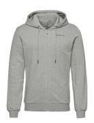 Knowledge Cotton Apparel Knowledge Hood Zip Sweat - Gots/Veg Grå