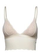 Luna Bralette Lingerie Bras & Tops Soft Bras Bralette White Underprote...