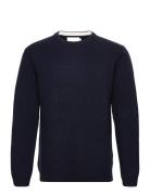 Casual Friday Cfkarl Lambswool Crew Neck Kni Marinblå