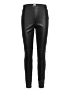 Arleen Trousers Bottoms Trousers Leather Leggings-Byxor Black Twist & ...
