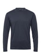 Mens Spin Longsleeve Sport T-shirts Long-sleeved Navy Abacus