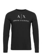 T-Shirt Tops T-shirts Long-sleeved Black Armani Exchange