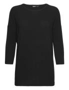 Onlglamour 3/4 Top Jrs Tops T-shirts & Tops Long-sleeved Black ONLY