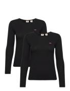 Ls 2 Pack Tee A0787 Ls Two Pac Tops T-shirts & Tops Long-sleeved Black...