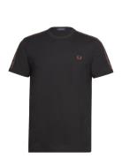 Taped Ringer T-Shirt Tops T-shirts Short-sleeved Black Fred Perry