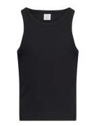 Tank Top Rib Tops T-shirts Sleeveless Black Lindex