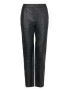 Leather Trousers Bottoms Trousers Leather Leggings-Byxor Black Rosemun...