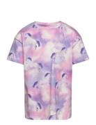 Top S S Over D Unicorn Phot Tops T-shirts Short-sleeved Multi/patterne...