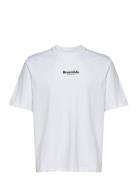 Logo Mid Sleeve Tee Gots Tops T-shirts Short-sleeved White Resteröds