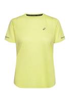 Metarun Pattern Ss Top Sport T-shirts & Tops Short-sleeved Yellow Asic...