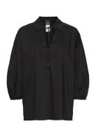Fine Tops Blouses Short-sleeved Black Persona By Marina Rinaldi