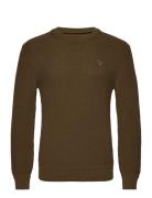 D2. Cotton Wool Rib C-Neck Tops Knitwear Round Necks Brown GANT