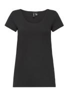 Vmmaxi My Soft Ss U-Neck Noos Tops T-shirts & Tops Short-sleeved Black...